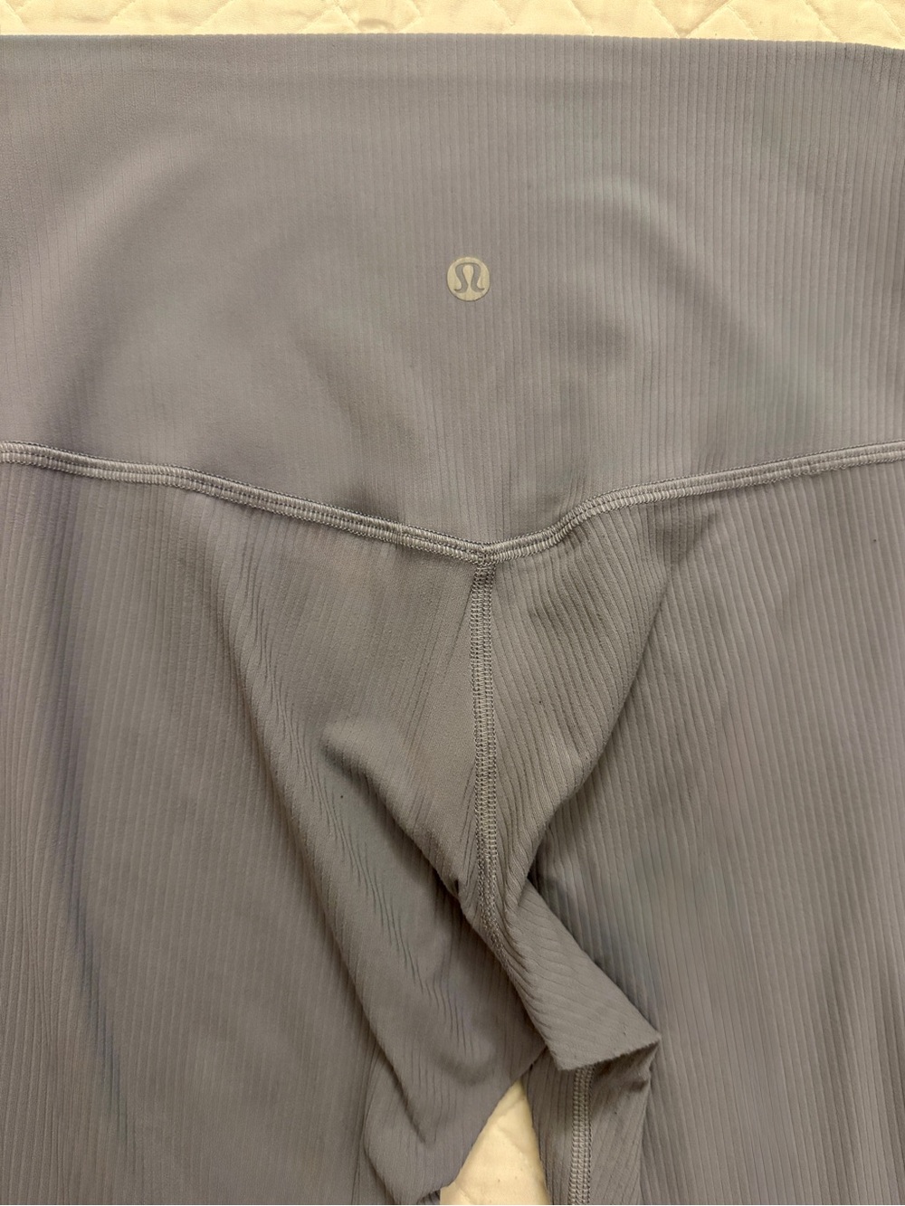 Lululemon Ribbed Full-Length Leggings – Light Blue – Size 4 - Picture 5 of 6